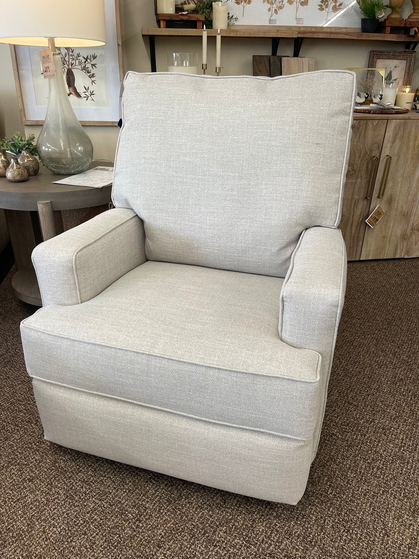 Kersey Ivory Power Swivel Glider Recliner
