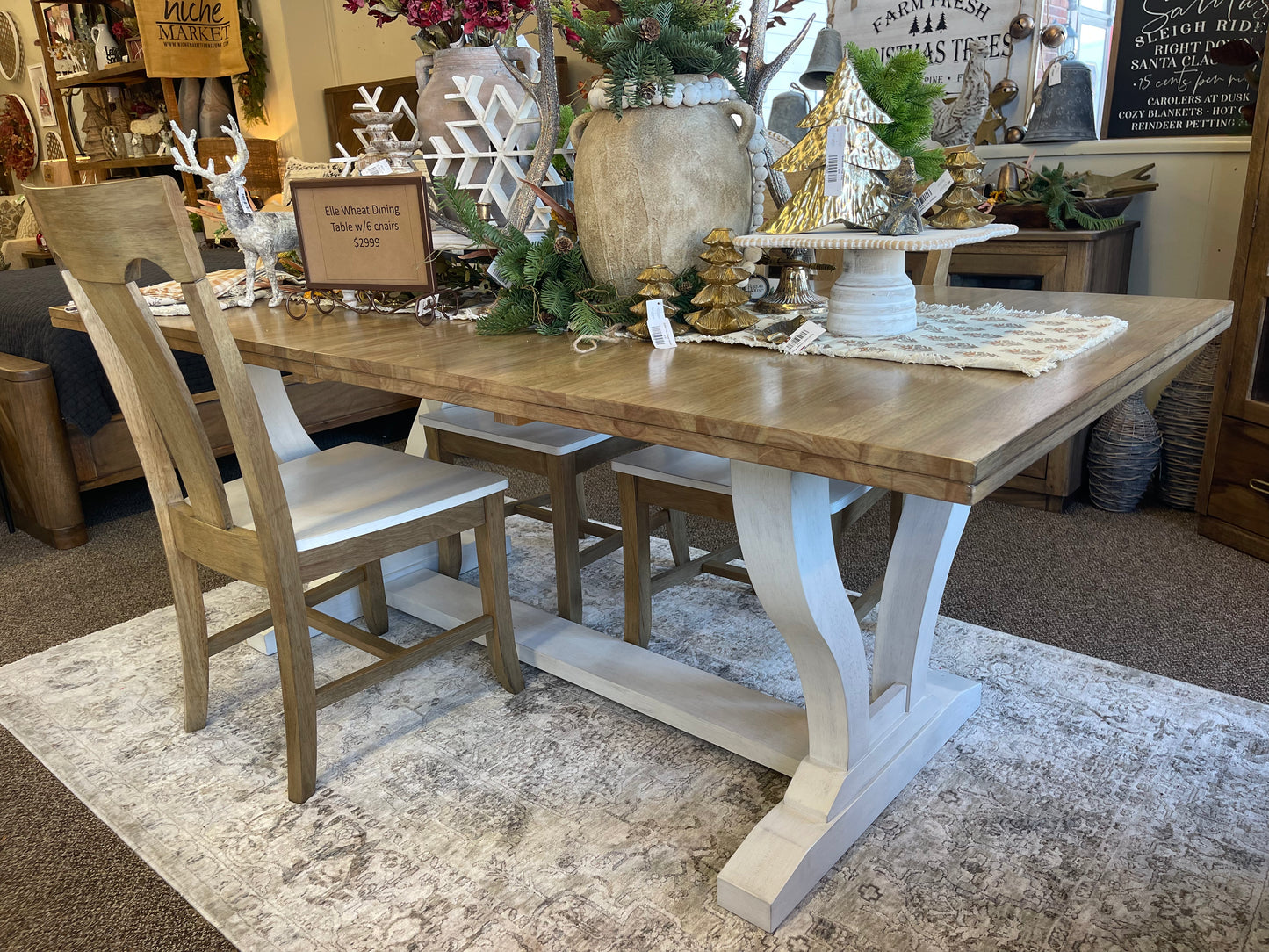 Elle Wheat/Chalk Dining Table