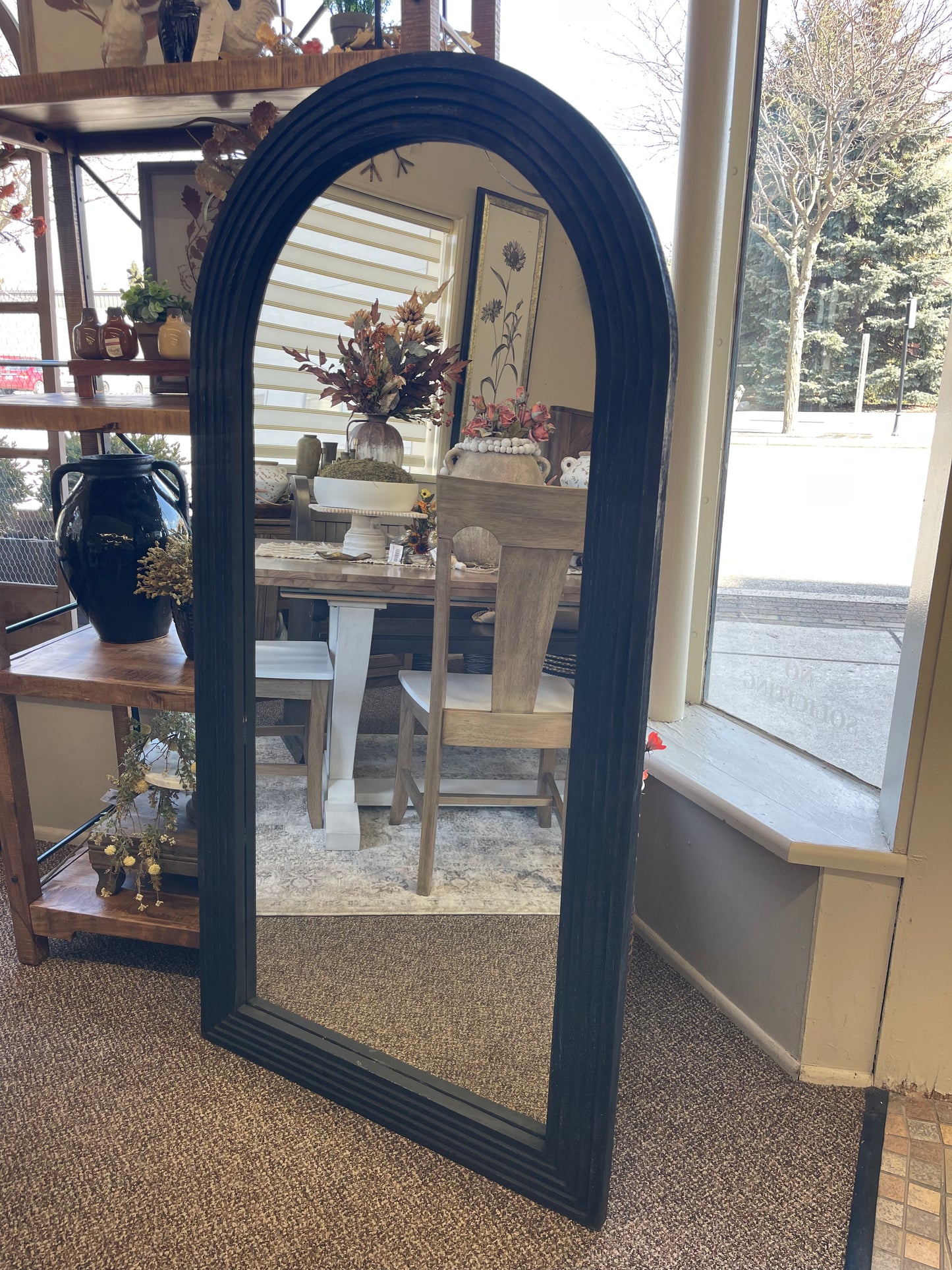 BLK Wood Frame Arch Mirror