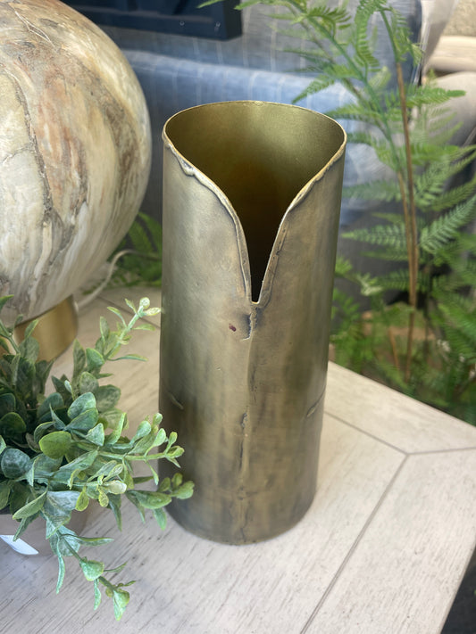 brass vase 9"