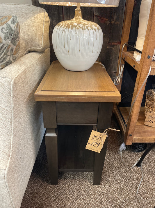 Vista Side Table Hickory/Coal