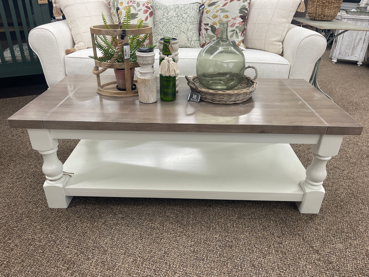 Tuscan Barndoor/Aged Pearl Cocktail Table