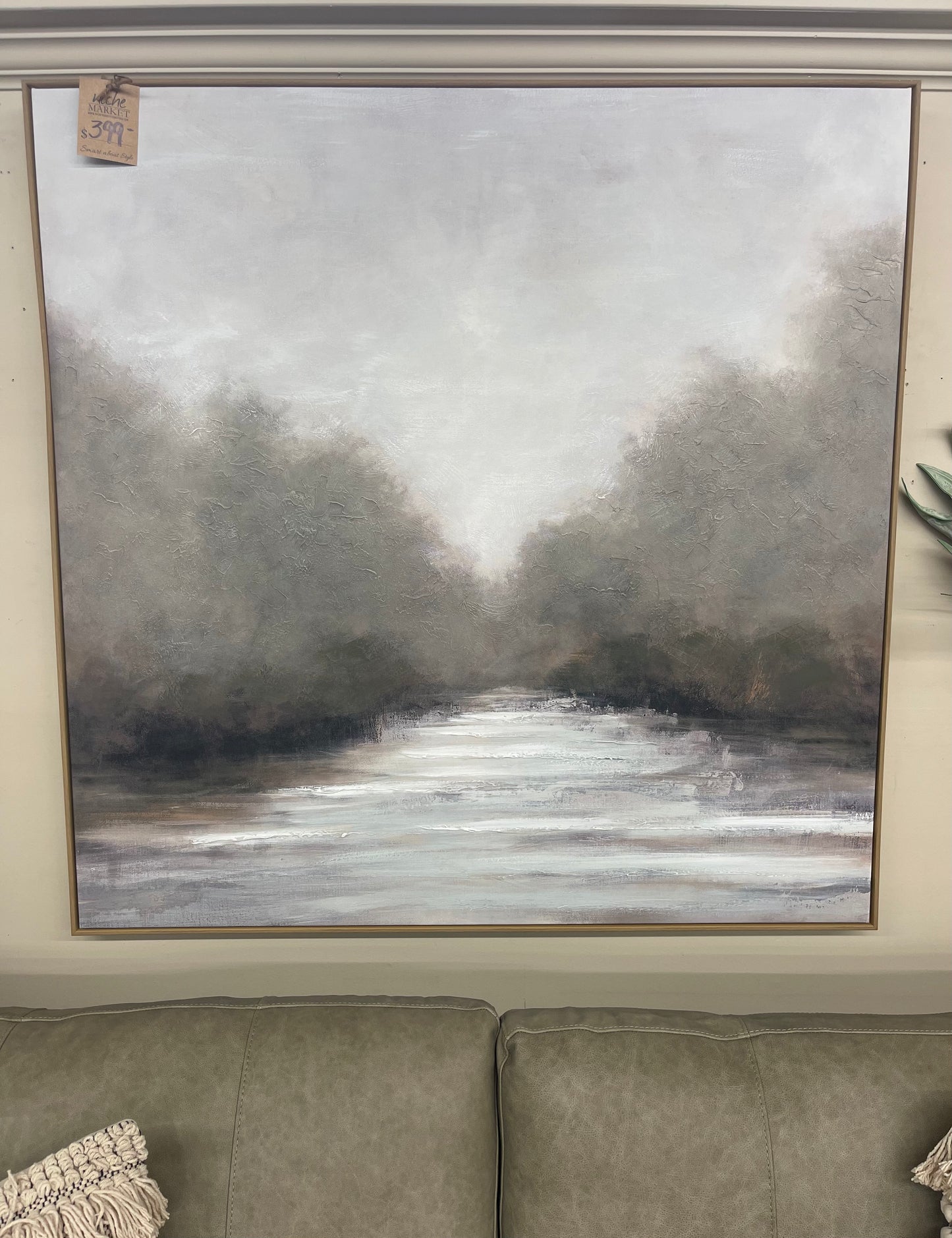 River Embrace Framed Canvas