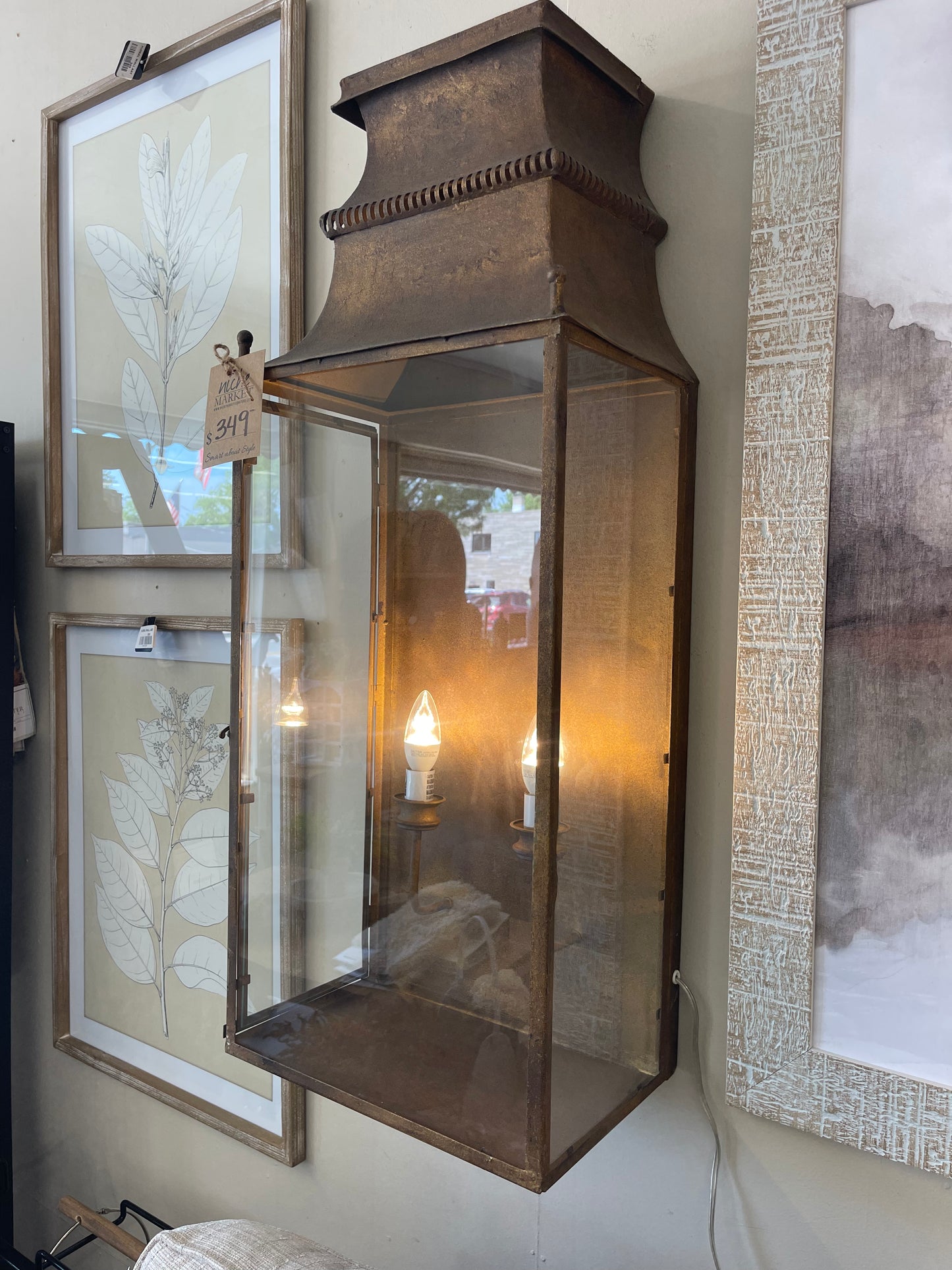 country club wall lantern