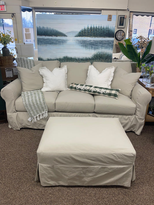 Sutton Sand Slip Cover Sofa