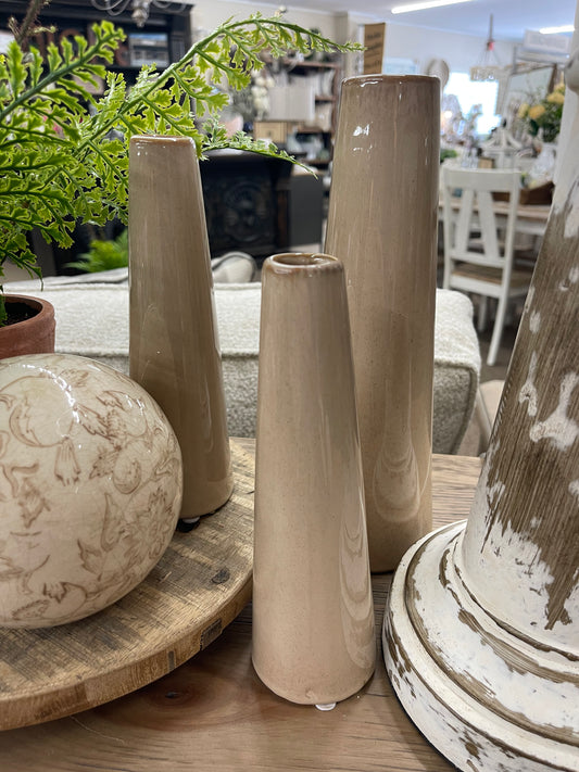 tri color vase 10"
