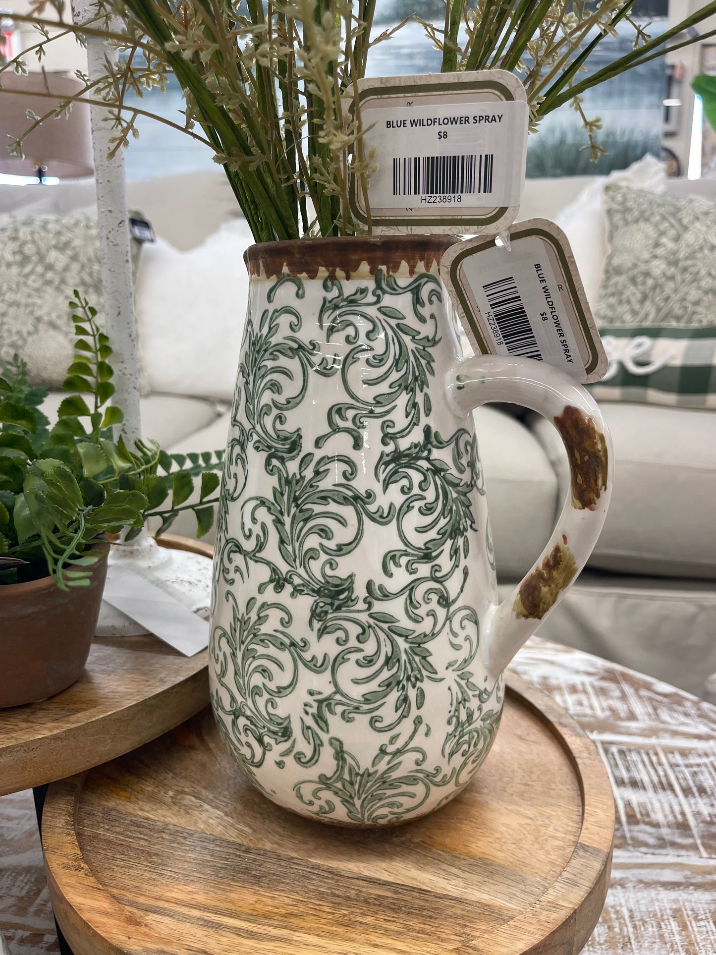 Green heirloom pitcher