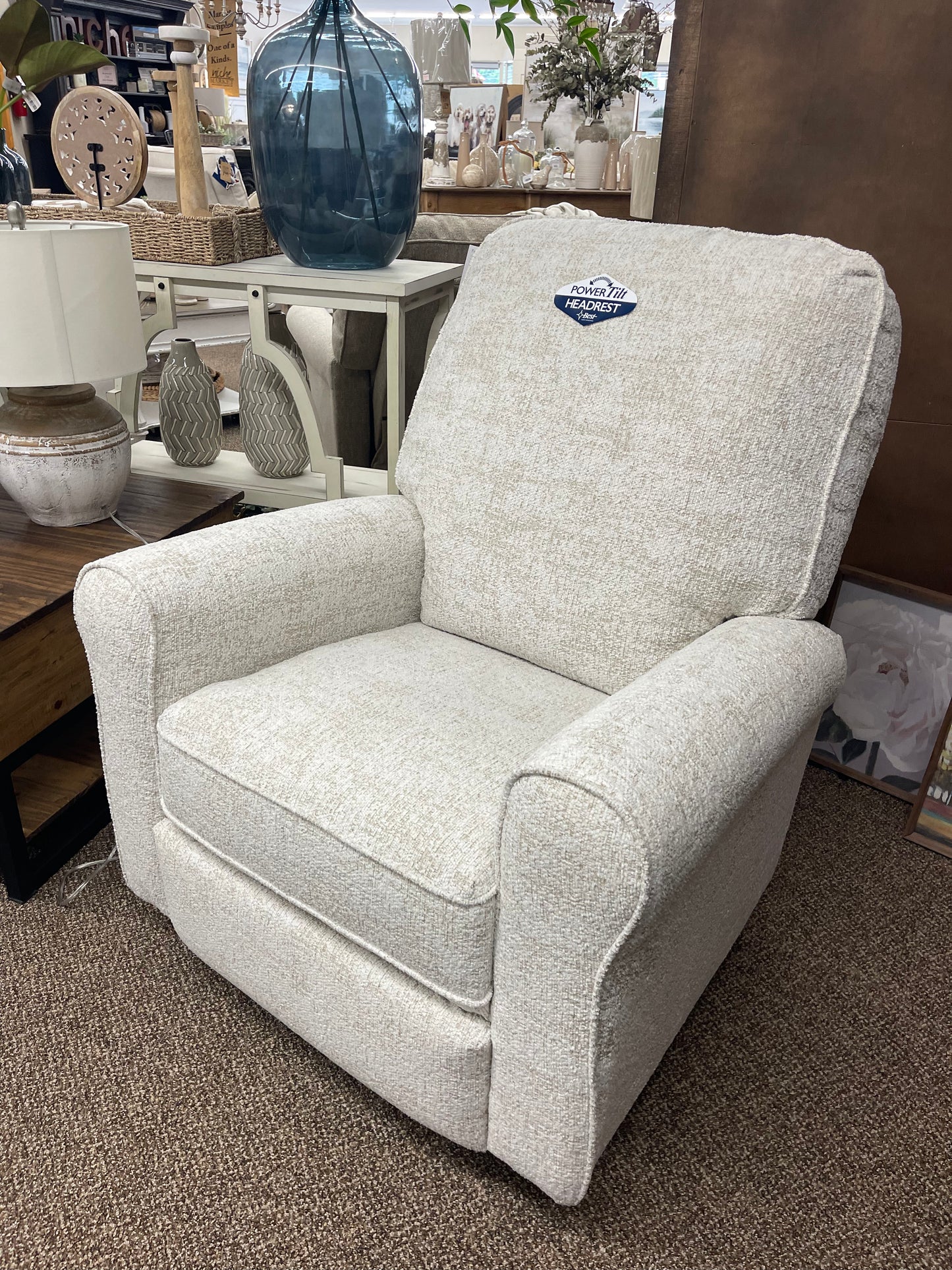 Josey Parchment PWR Swivel Glider Recliner w/Tilt Head