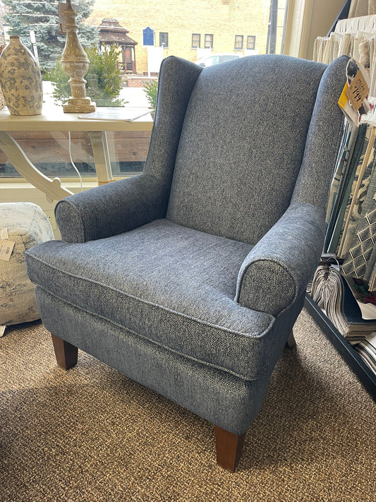 Amelia Navy Wing Chair