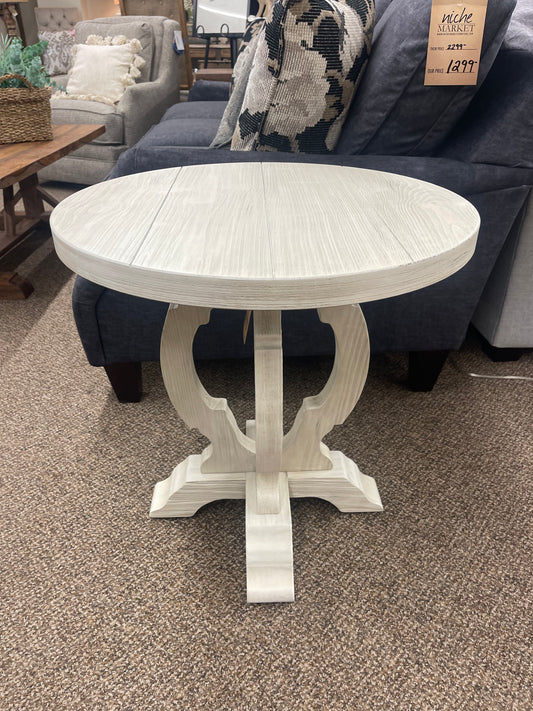 Orchard Park White Round Accent Table