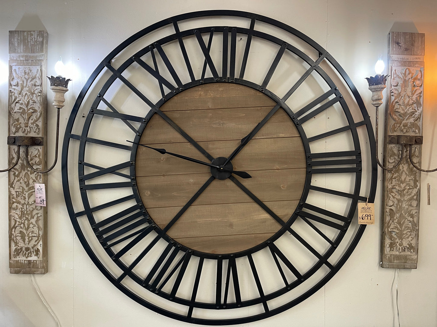 lewiston 59" round clock