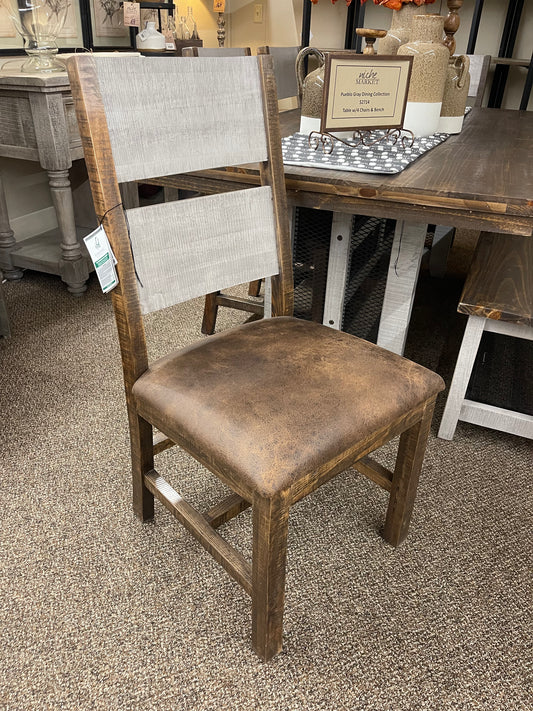 pueblo grey dining chair