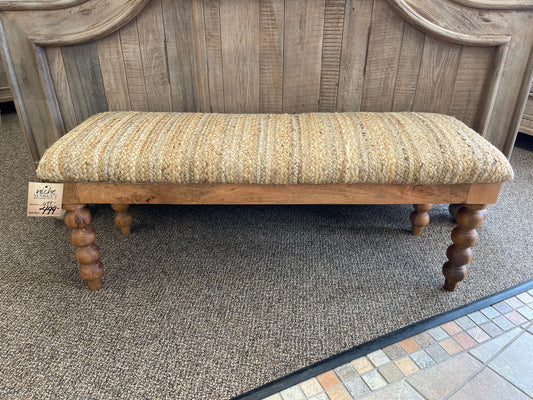 Jute Covered Bench