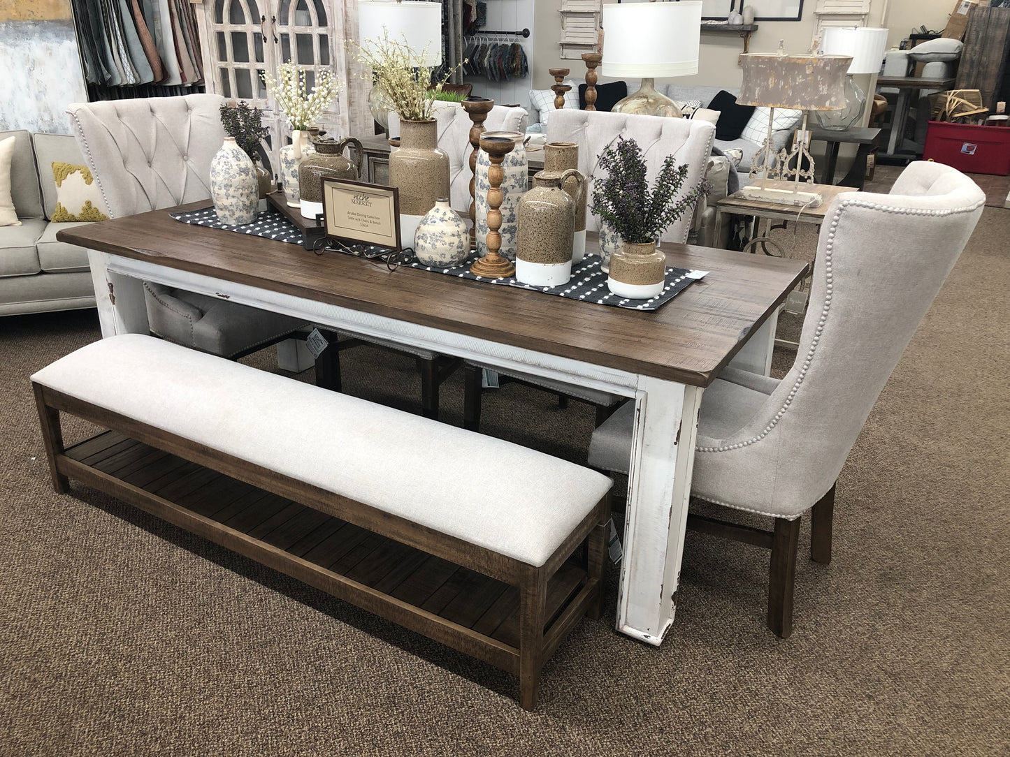 Aruba White Dining Table