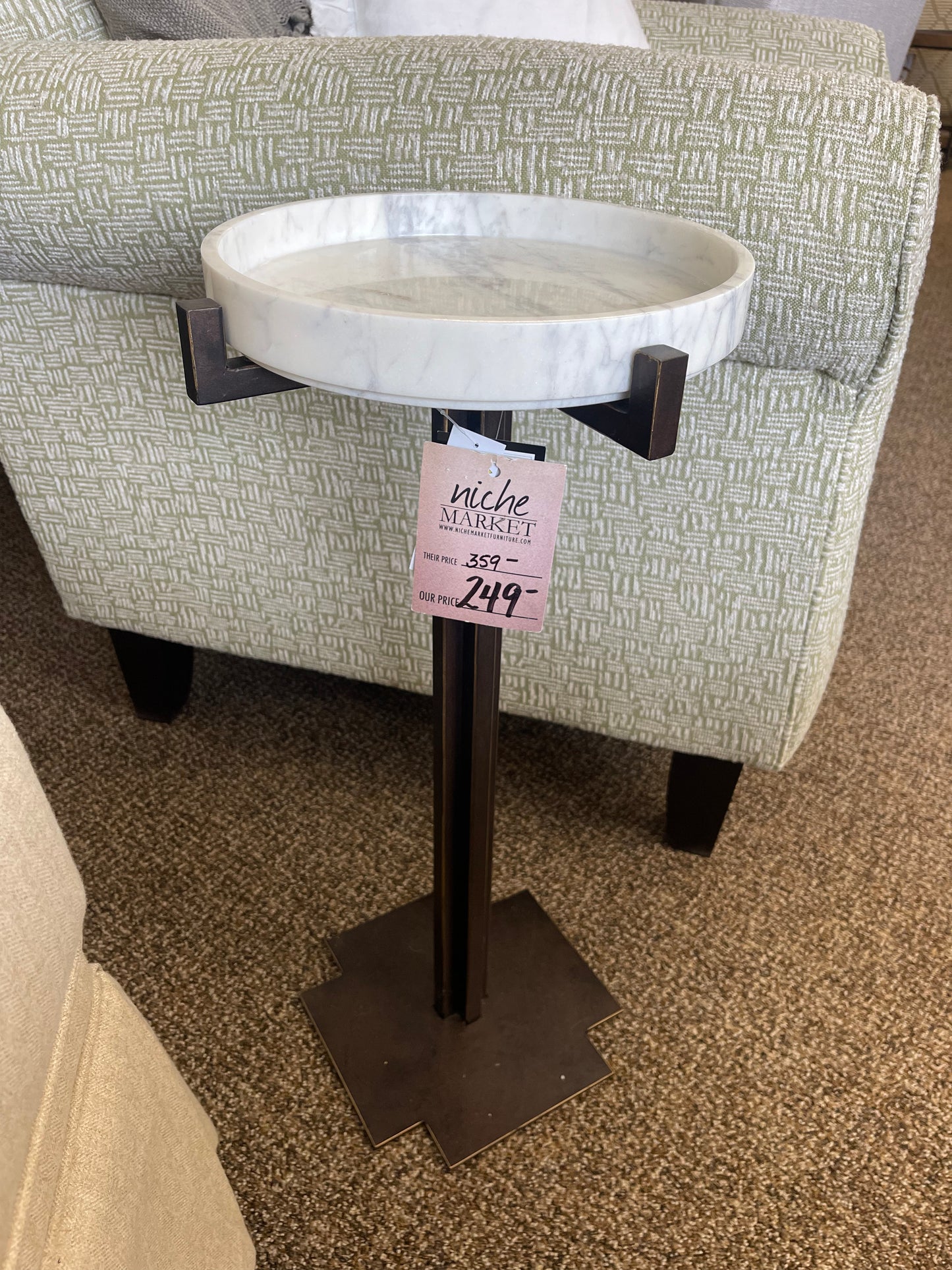 marble top accent table